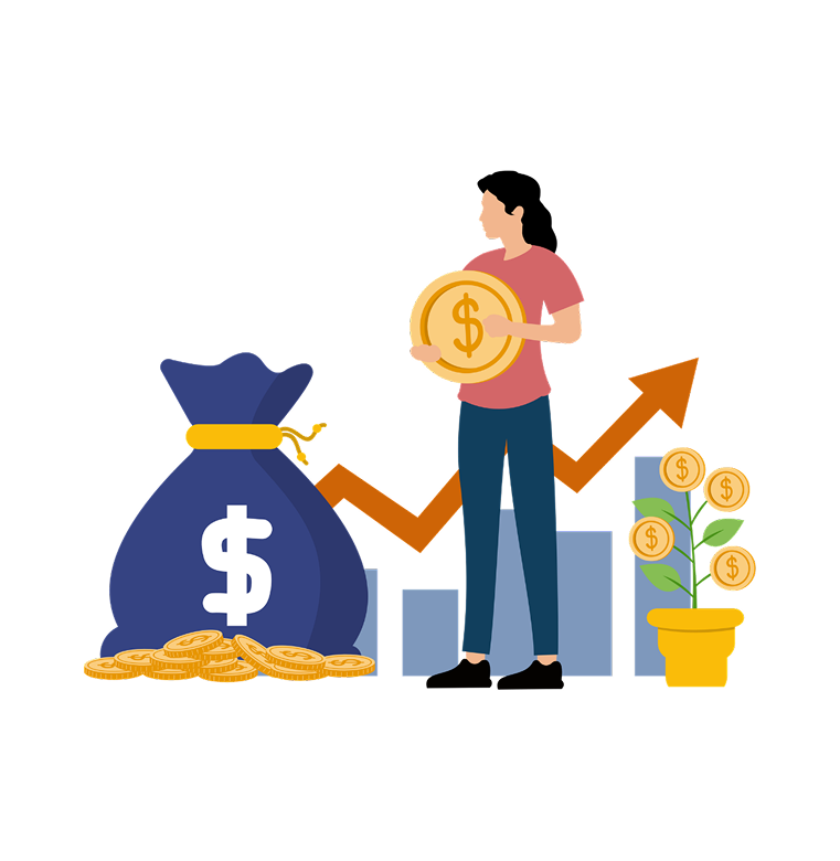 Investment growth illustration